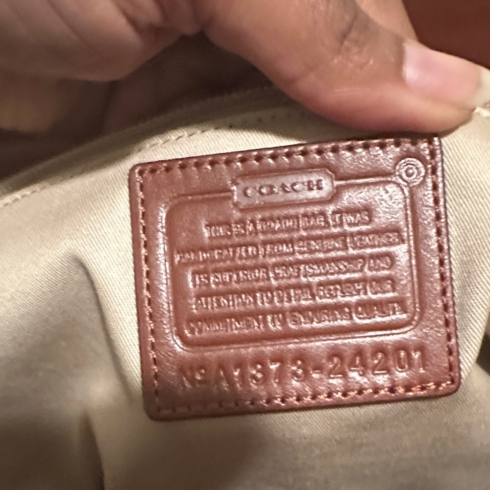 Coach Tan Leather Tote Bag - Picture 12 of 14